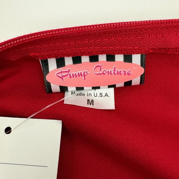 NWT Pinup Couture Red Asian-inspired Cheongsam Wiggle Dress Size M Frog Closures - Picture 9 of 14